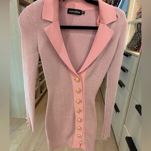 Pink retrofete pink mini dress